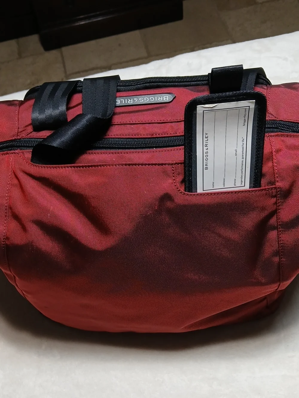 Briggs & Riley Transcend Cabin Travelware Red Carry On Duffle Bag